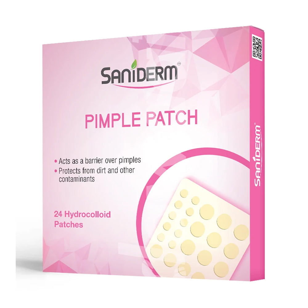 SANIDERM PIMPLE PATCH HYDROCOLLOID 24 PCS | Best Price in Pakistan original skincare product Pakistan