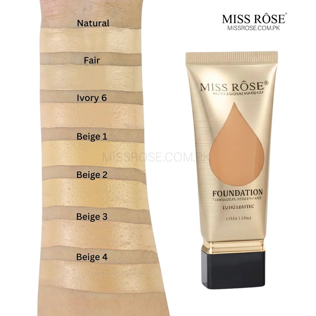 Miss Rose Transparent+ Moisturizing Long Lasting Foundation | Best Price in Pakistan original skincare product Pakistan
