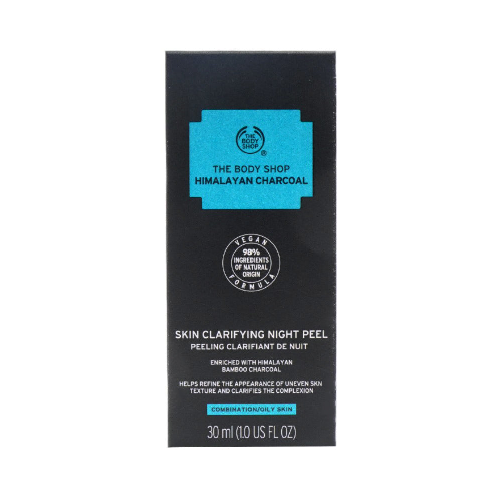 BODY SHOP HIMALAYAN CHARCOAL SKIN CLEARING NIGHT PEEL 30ML | Best Price in Pakistan original skincare product Pakistan