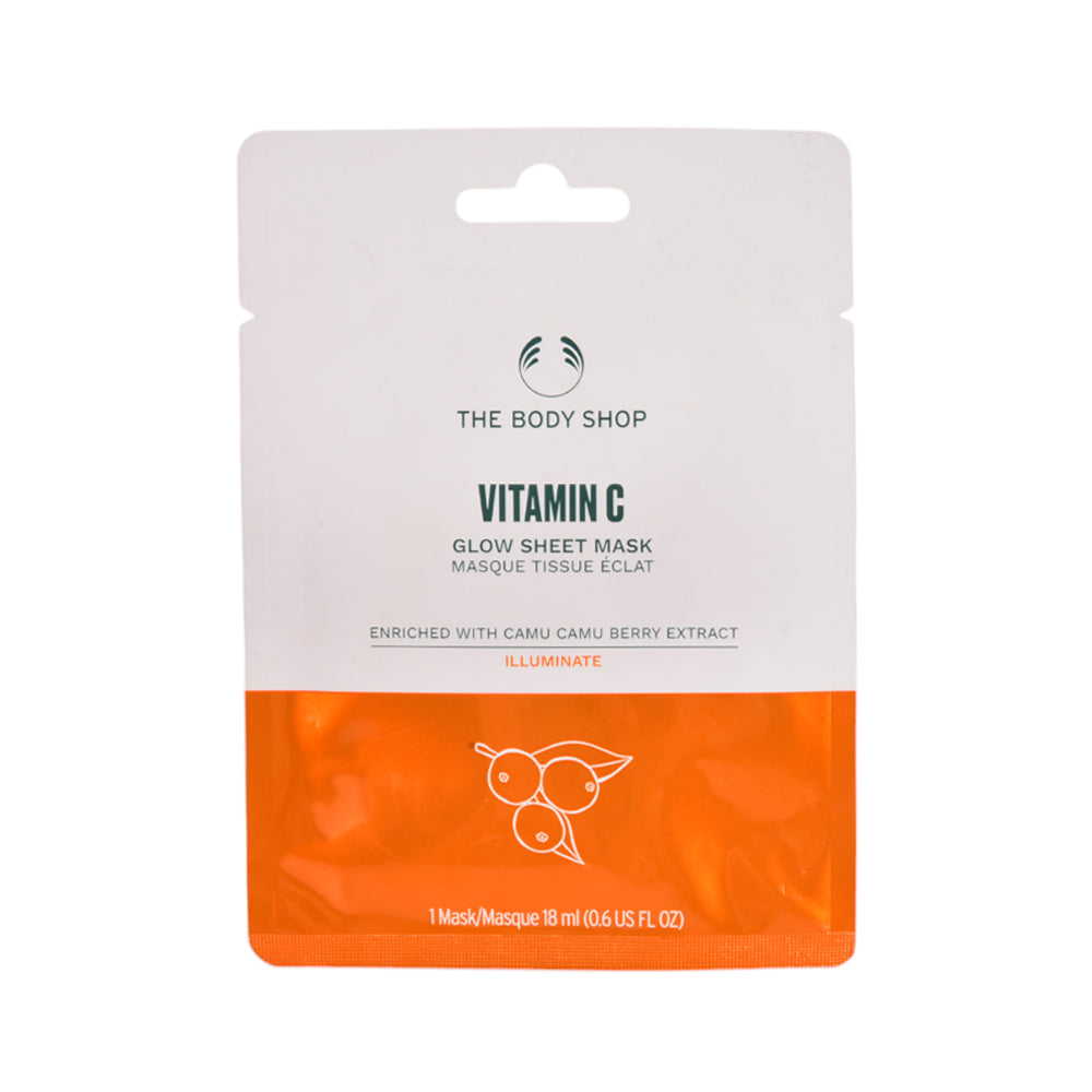 THE BODYSHOP VITAMIN C GLOW SHEET MASK 18ML | Best Price in Pakistan original skincare product Pakistan