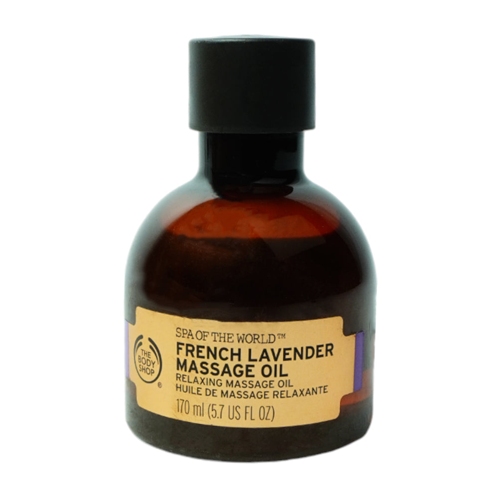 BODY SHOP MASSAGE OIL FRENCH LAVENDER 170 ML | Best Price in Pakistan original skincare product Pakistan Main image