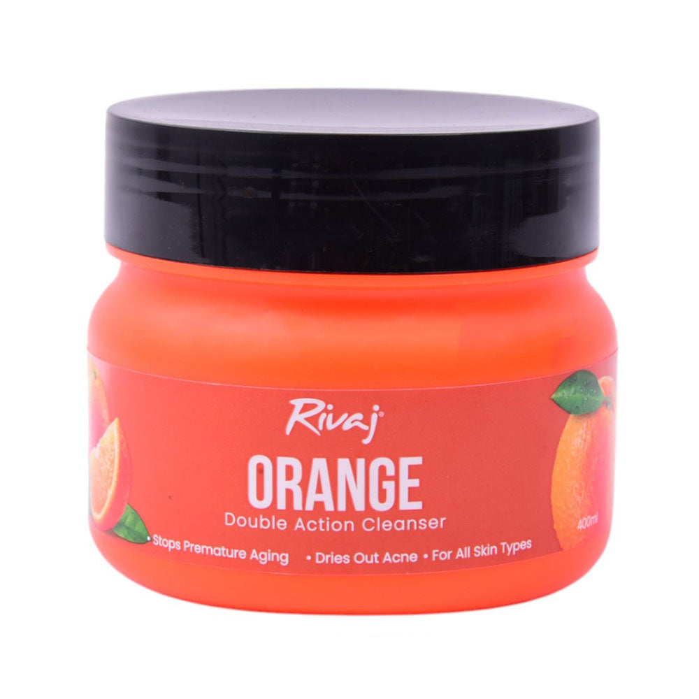RIVAJ DOUBLE ACTION ORANGE CLEANSER 400ML | Best Price in Pakistan original skincare product Pakistan Main image