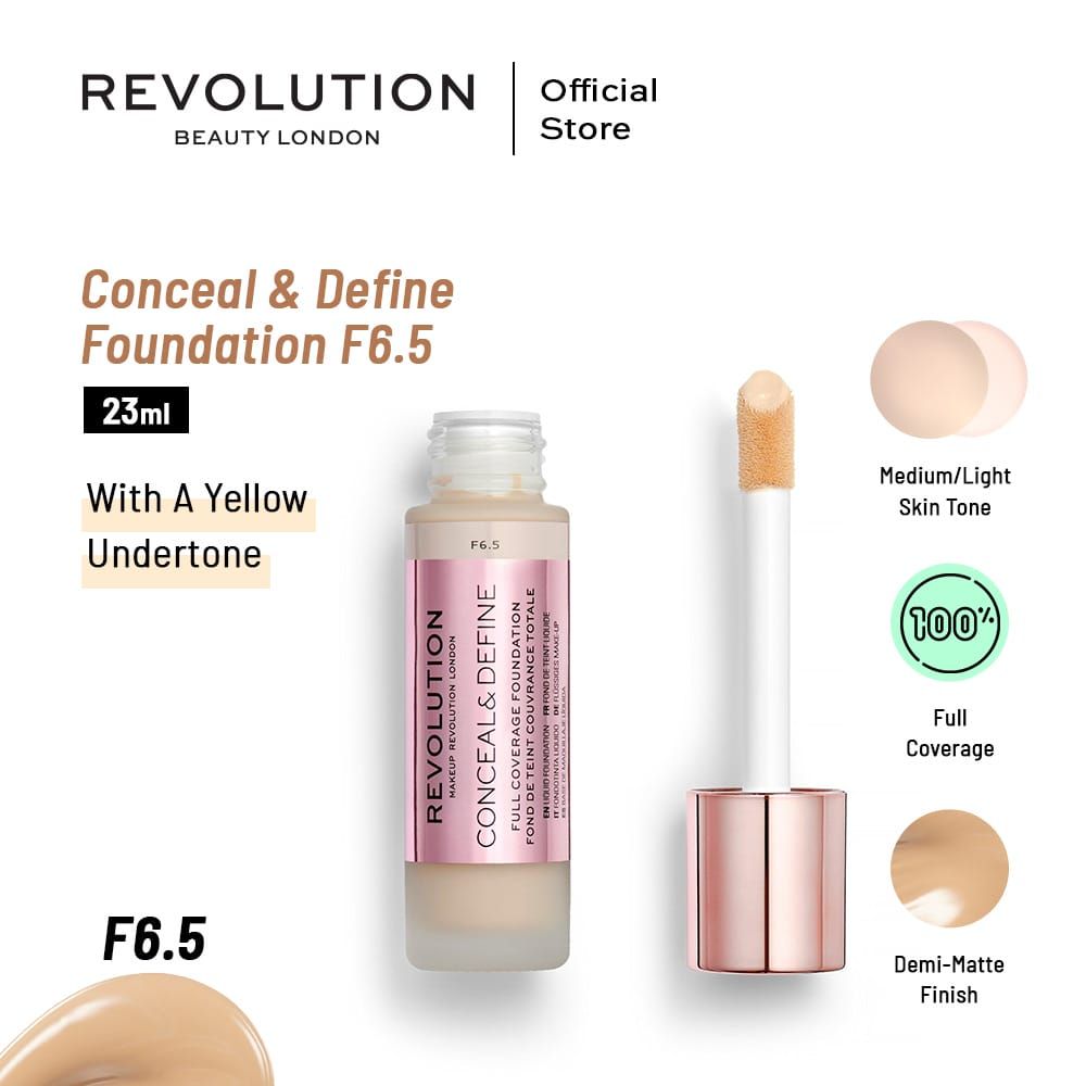 Revolution | Conceal & Define Foundation | F6.5 | Best Price in Pakistan original skincare product Pakistan