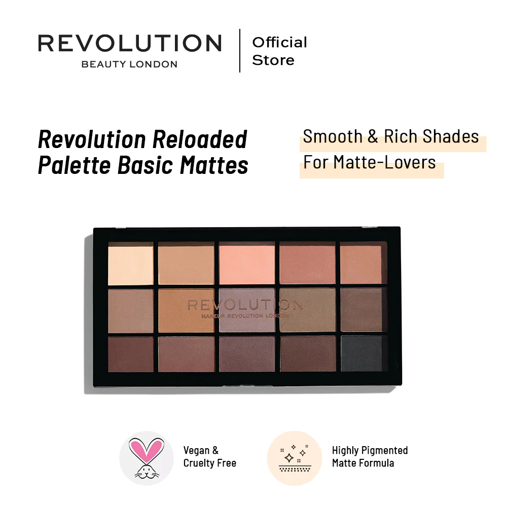 Revolution | Reloaded Palette Basic mattes | Best Price in Pakistan original skincare product Pakistan