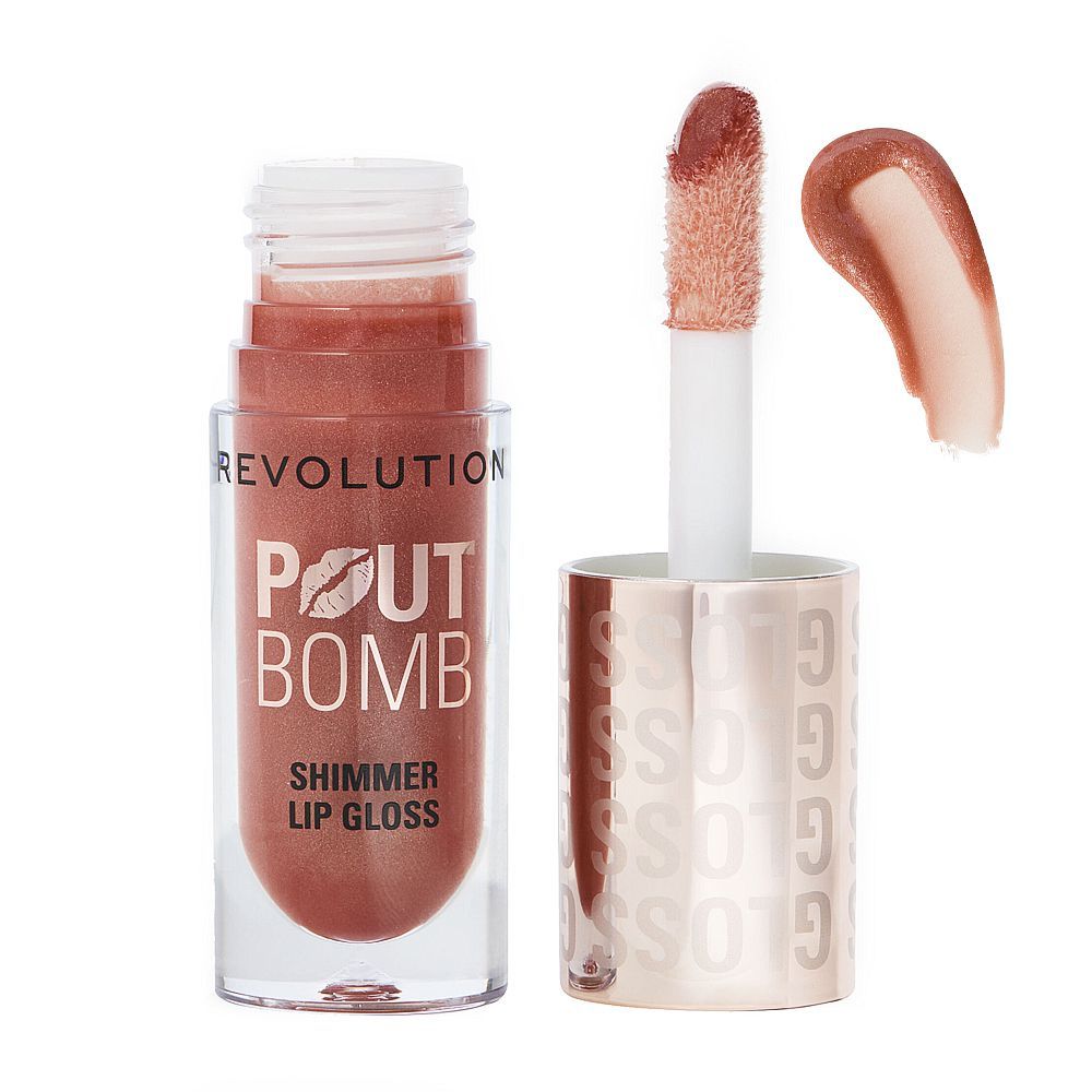 Revolution | Pout Bomb Shimmer Gloss | Nude Glow | Best Price in Pakistan original skincare product Pakistan Main image