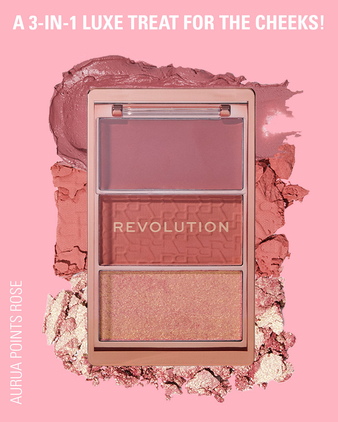 Revolution | Blush Icon Palette | Aura Points Rose | Best Price in Pakistan original skincare product Pakistan مرکزی تصویر