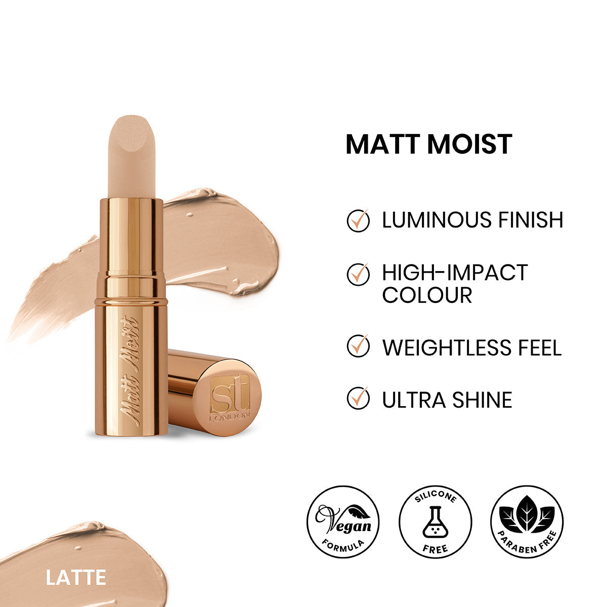 ST London Matt Moist Long-Lasting Lipstick Latte | Best Price in Pakistan original skincare product Pakistan