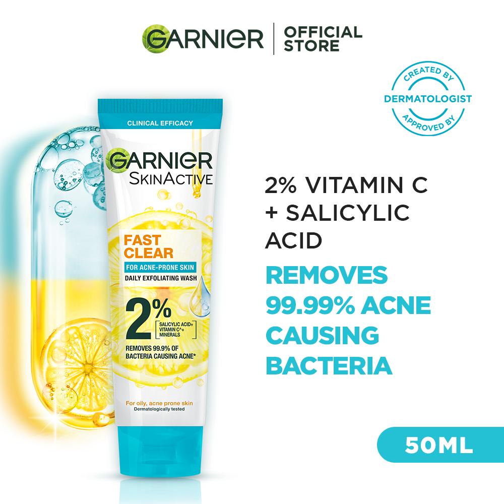 Garnier Fast Clear Facewash For Acne Prone Skin 50ml | Best Price in Pakistan original skincare product Pakistan Main image