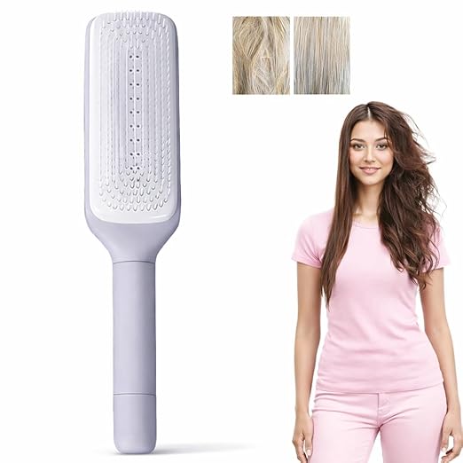 Self Cleaning Hair Brush for Women, Men & Kids | One-Click Hair Release Detangler Brush for Wet & Dry Hair | Anti-Static Scalp Massager Comb for Hair Growth & Frizz Control (Multi-Color) | Best Price in Pakistan original skincare product Pakistan Main image
