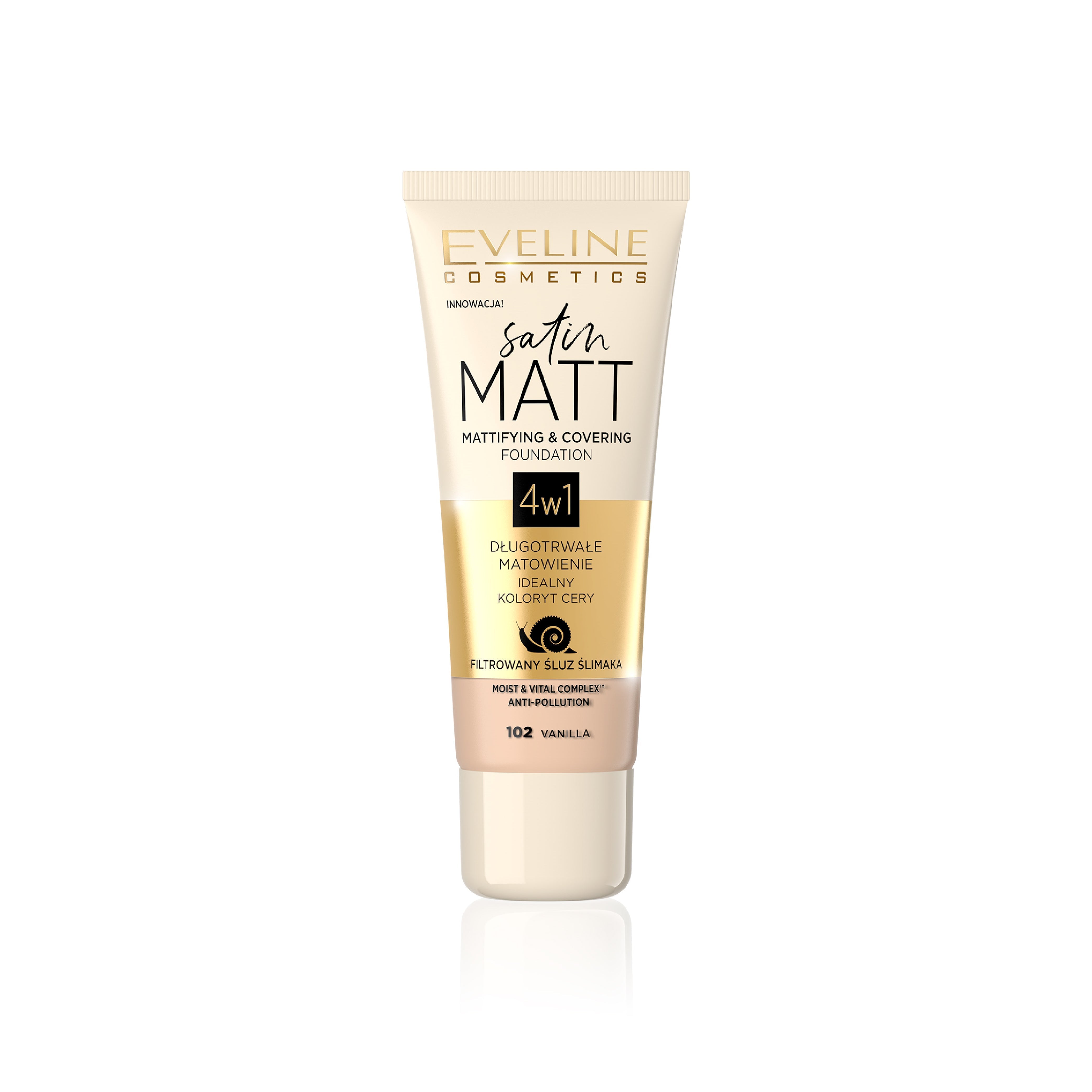 EVELINE SATIN MATT MATTIFYING & COVERING FOUNDATION 102 VANI | Best Price in Pakistan original skincare product Pakistan Main image