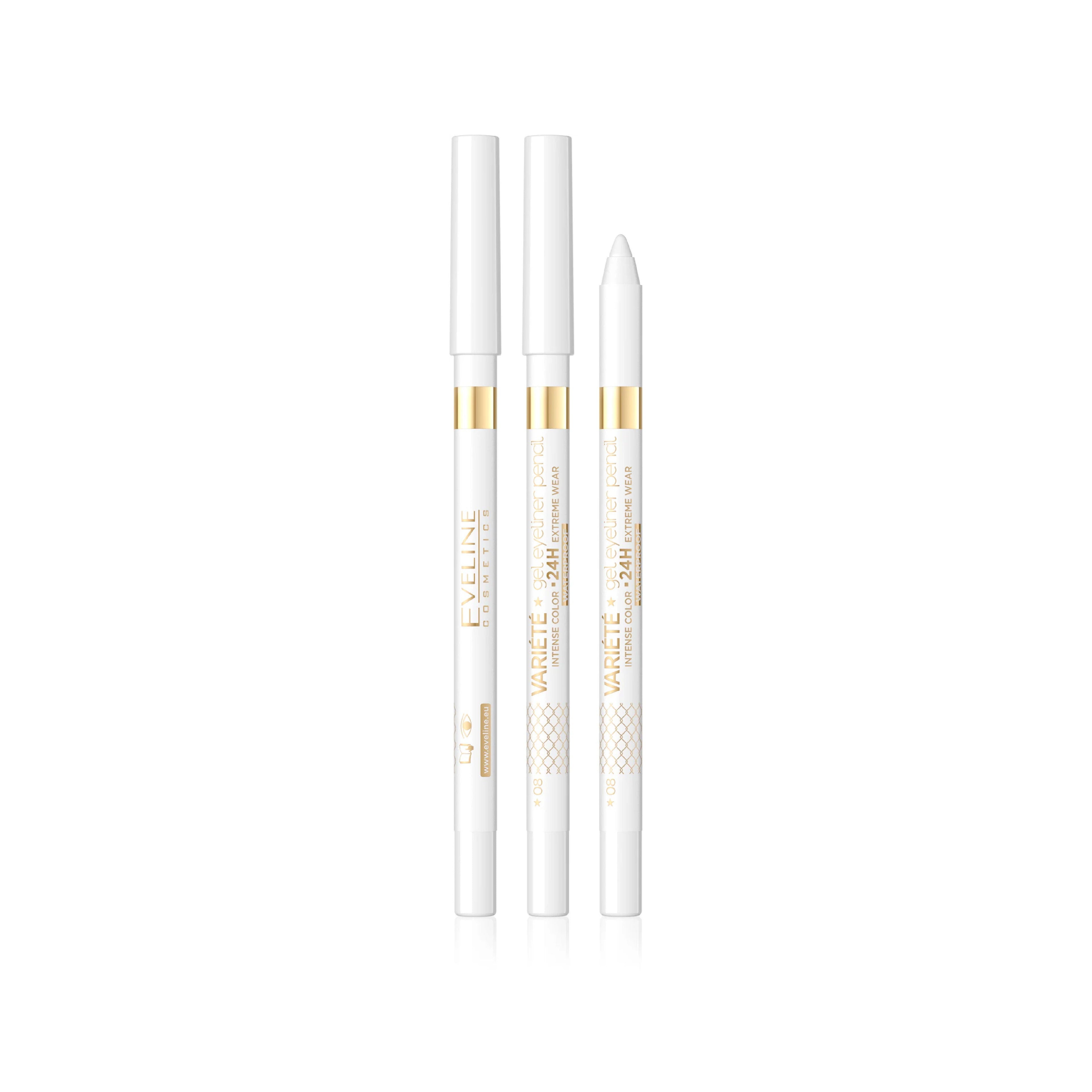 EVELINE VARIETE GEL EYELINER PENCIL 08 WHITE | Best Price in Pakistan original skincare product Pakistan