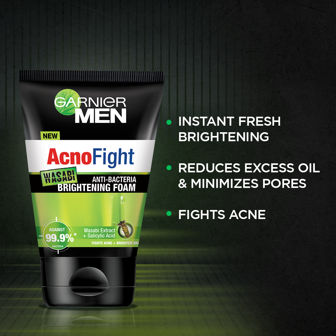 Garnier Men Acno Fight Wasabi Face Wash 100Ml | Best Price in Pakistan original skincare product Pakistan