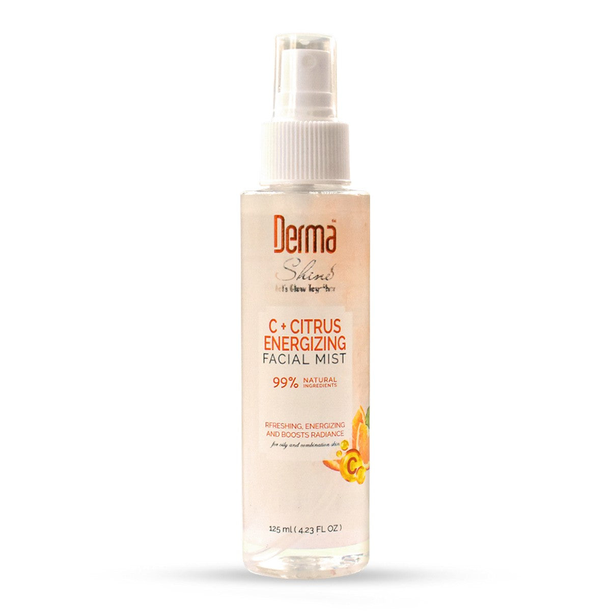 Derma Shine C+Citrus Energizing Facial Mist 125 Ml | Best Price in Pakistan original skincare product Pakistan مرکزی تصویر