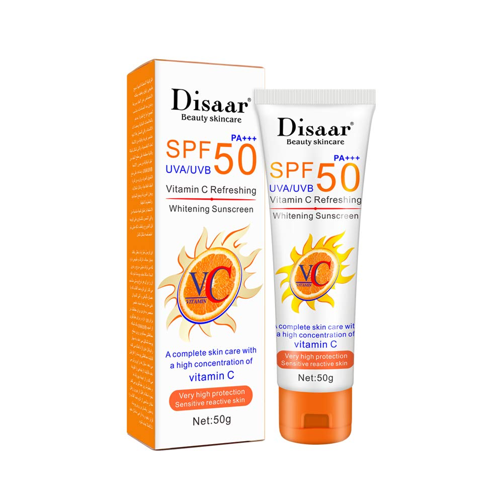 Disaar | Vitamin C Refreshing Whitening Sunscreen Spf 50 Pa+++ 50G | Best Price in Pakistan original skincare product Pakistan