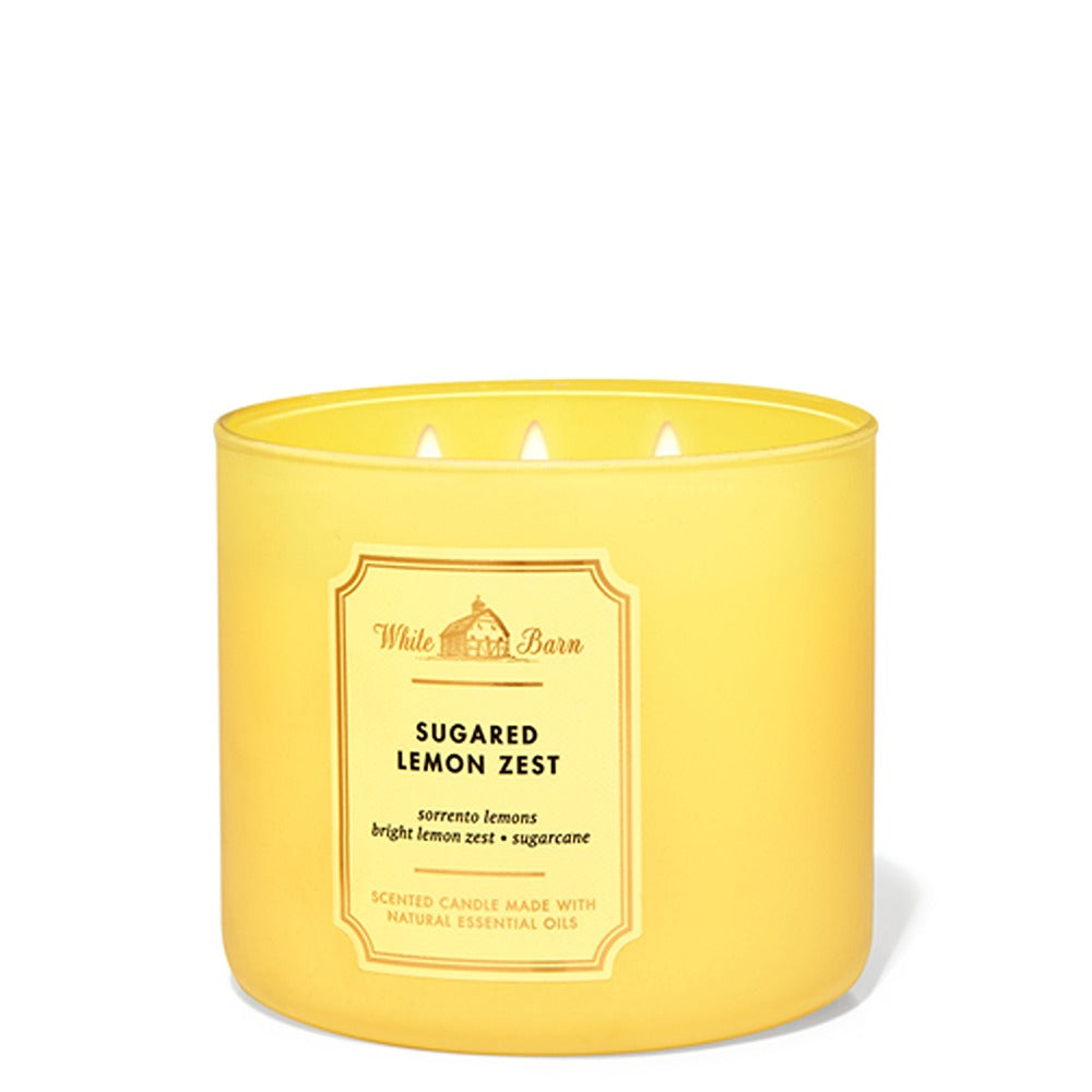 Bath & Body Works | 3 Wick Candles Cylinder | Sugared Lemon Zest | Best Price in Pakistan original skincare product Pakistan