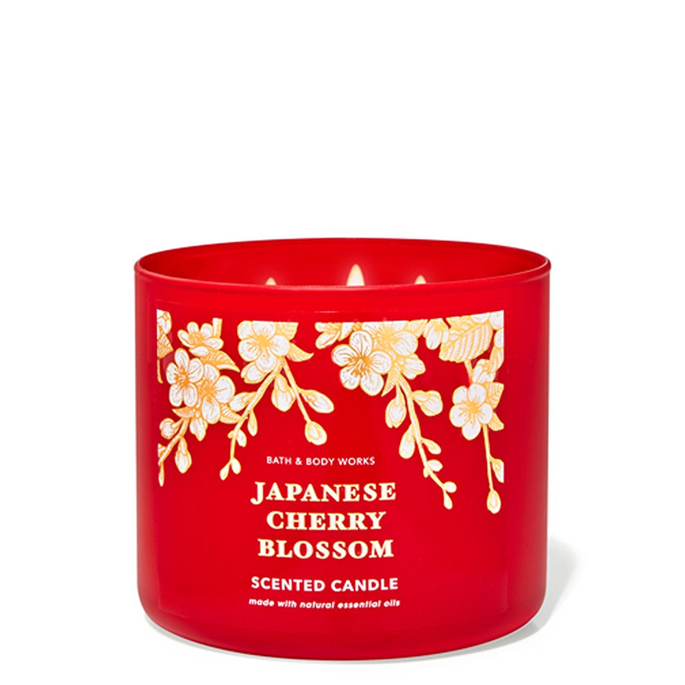 Bath & Body Works | 3 Wick Candles Cylinder | Japanese Cherry Blossom | Best Price in Pakistan original skincare product Pakistan