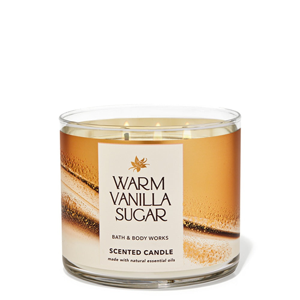 Bath & Body Works | 3 Wick Candles Cylinder | Warm Vanilla Sugar | Best Price in Pakistan original skincare product Pakistan مرکزی تصویر