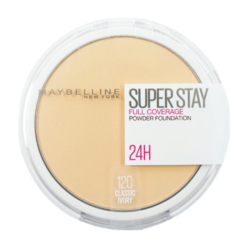 MAYBELLINE SUPERSTAY 24H FULL COVERAGE PWD 120 CLASSIC IVORY | Best Price in Pakistan original skincare product Pakistan