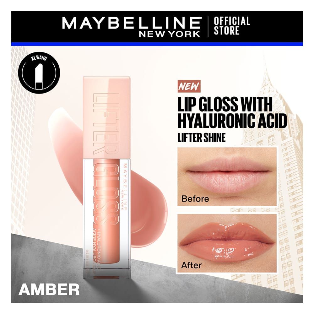 Maybelline | Lifter Gloss Hydrating Lip Gloss | 007 Amber | Best Price in Pakistan original skincare product Pakistan