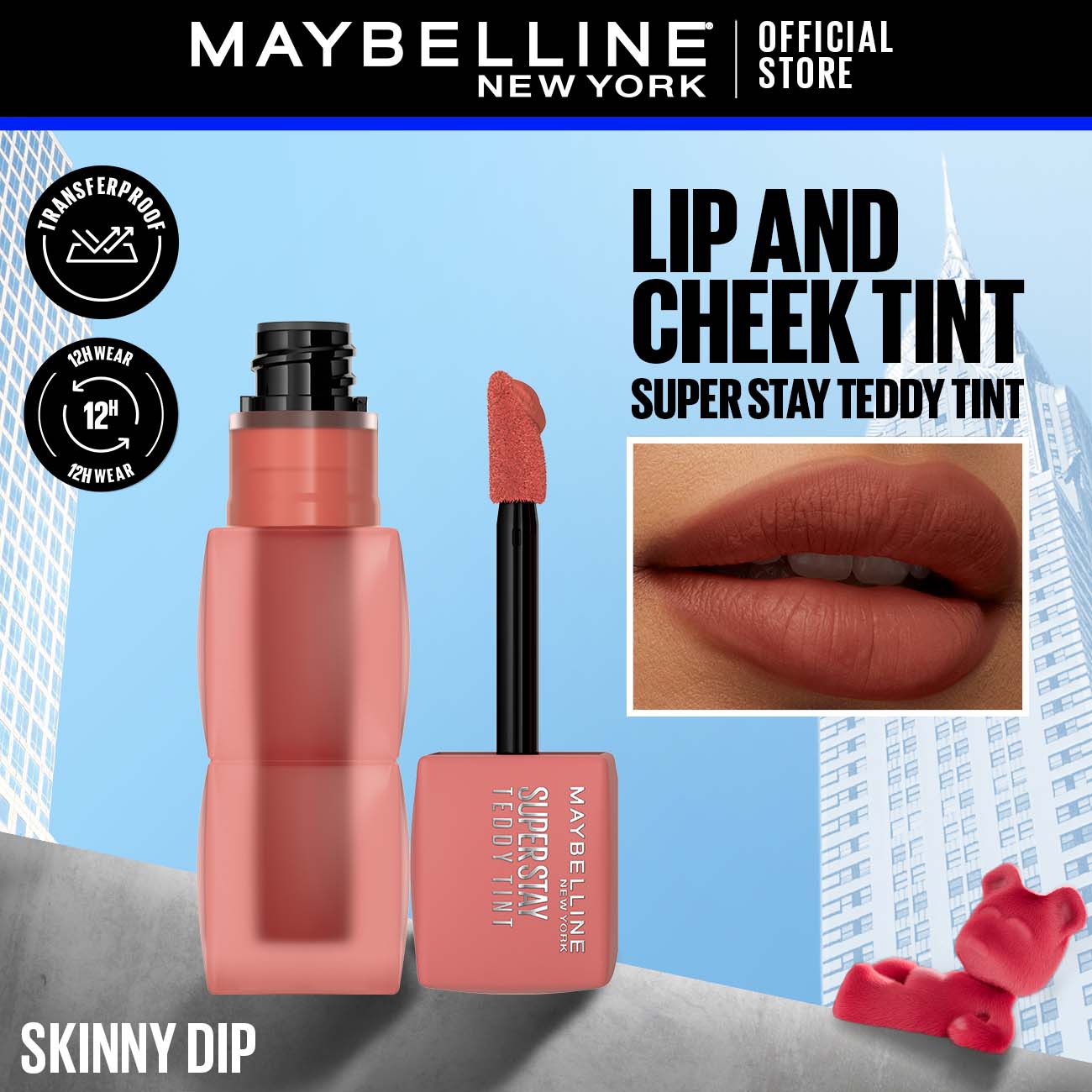 Maybelline | New York Superstay Teddy Tint | 15 Skinny Dip | Best Price in Pakistan original skincare product Pakistan