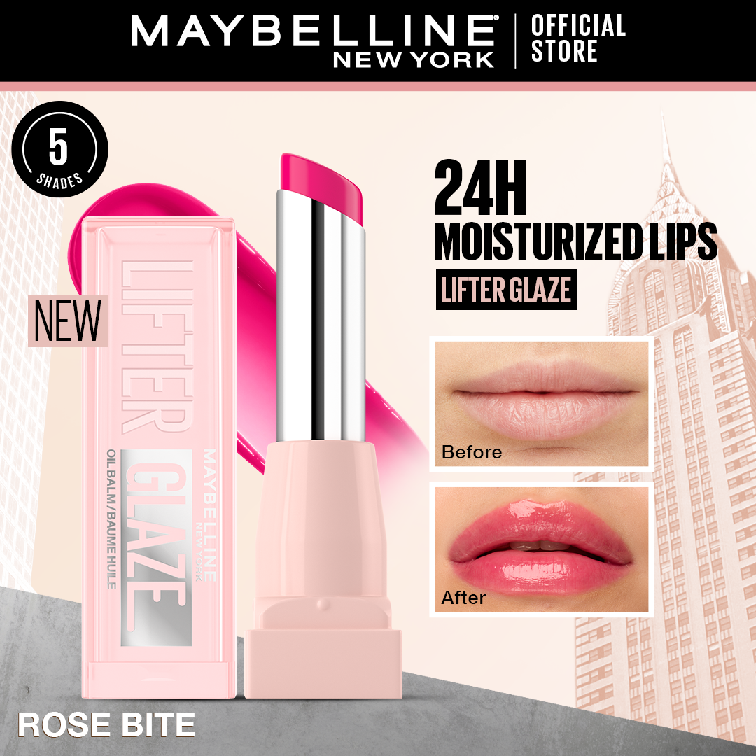 Maybelline | Lifter Glaze Tinted Lip Oil Balm | 003 Rose Bite | Best Price in Pakistan original skincare product Pakistan