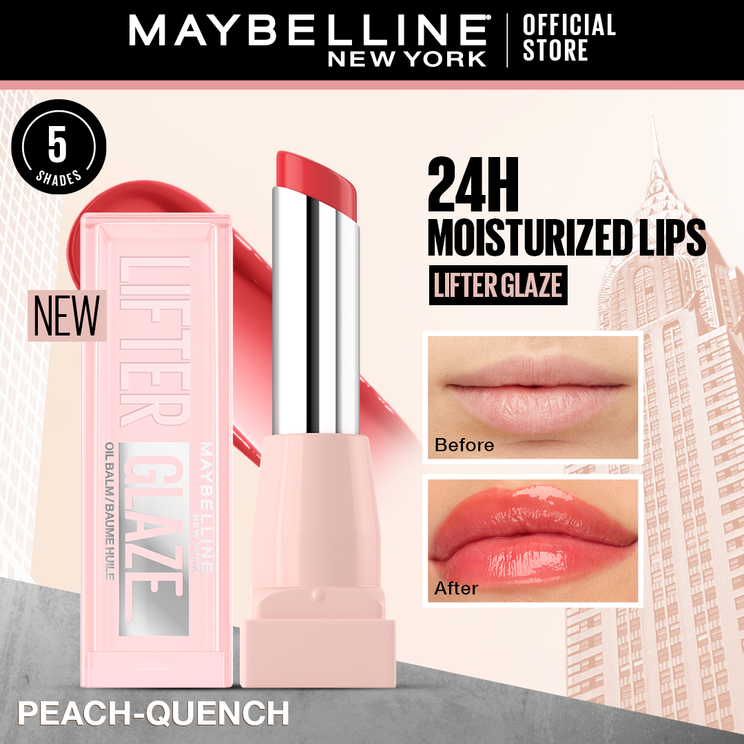 Maybelline | Lifter Glaze Tinted Lip Oil Balm | 005 Peach Quench | Best Price in Pakistan original skincare product Pakistan