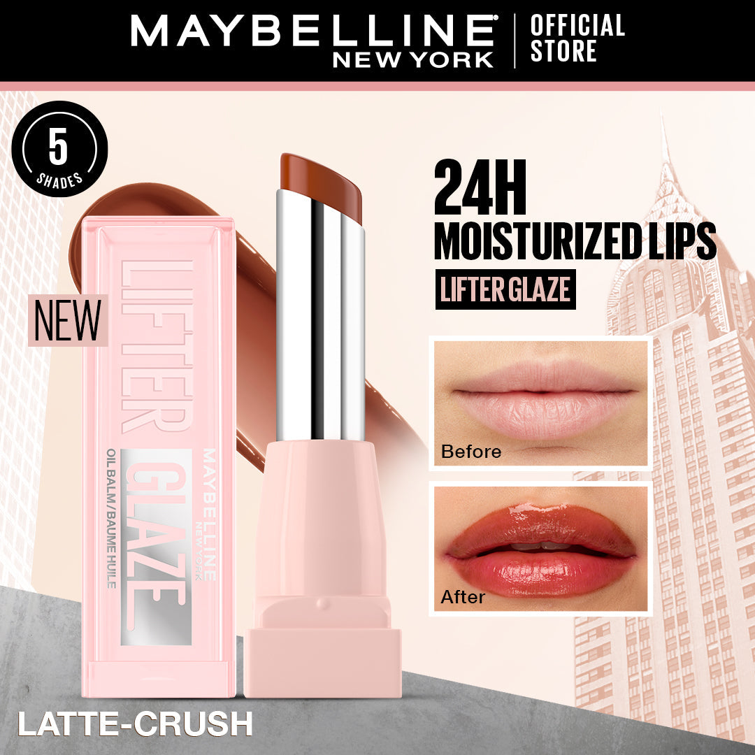 Maybelline | Lifter Glaze Tinted Lip Oil Balm | 009 Latte Crush | Best Price in Pakistan original skincare product Pakistan مرکزی تصویر