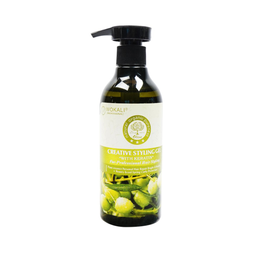 WOKALI HAIR GEL OLIVE WITH KERATIN IR WKL 305 300 ML | Best Price in Pakistan original skincare product Pakistan