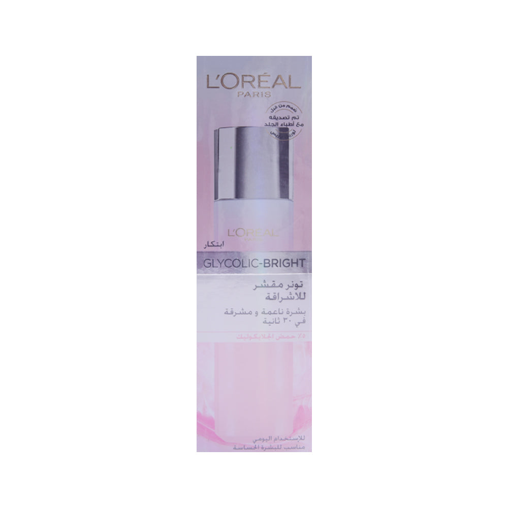 LOREAL GLYCOLIC BRIGHT GLOWING PEELING TONER 128 ML | Best Price in Pakistan original skincare product Pakistan Main image