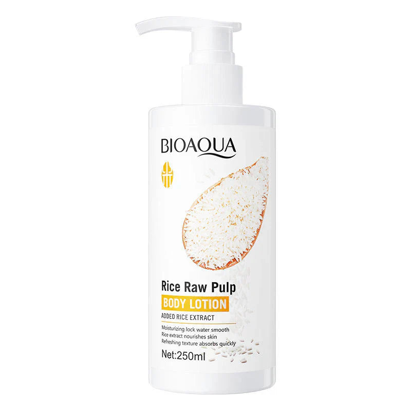 Bio Aqua Rice Raw Pulp Body Lotion 250Ml | Best Price in Pakistan original skincare product Pakistan مرکزی تصویر