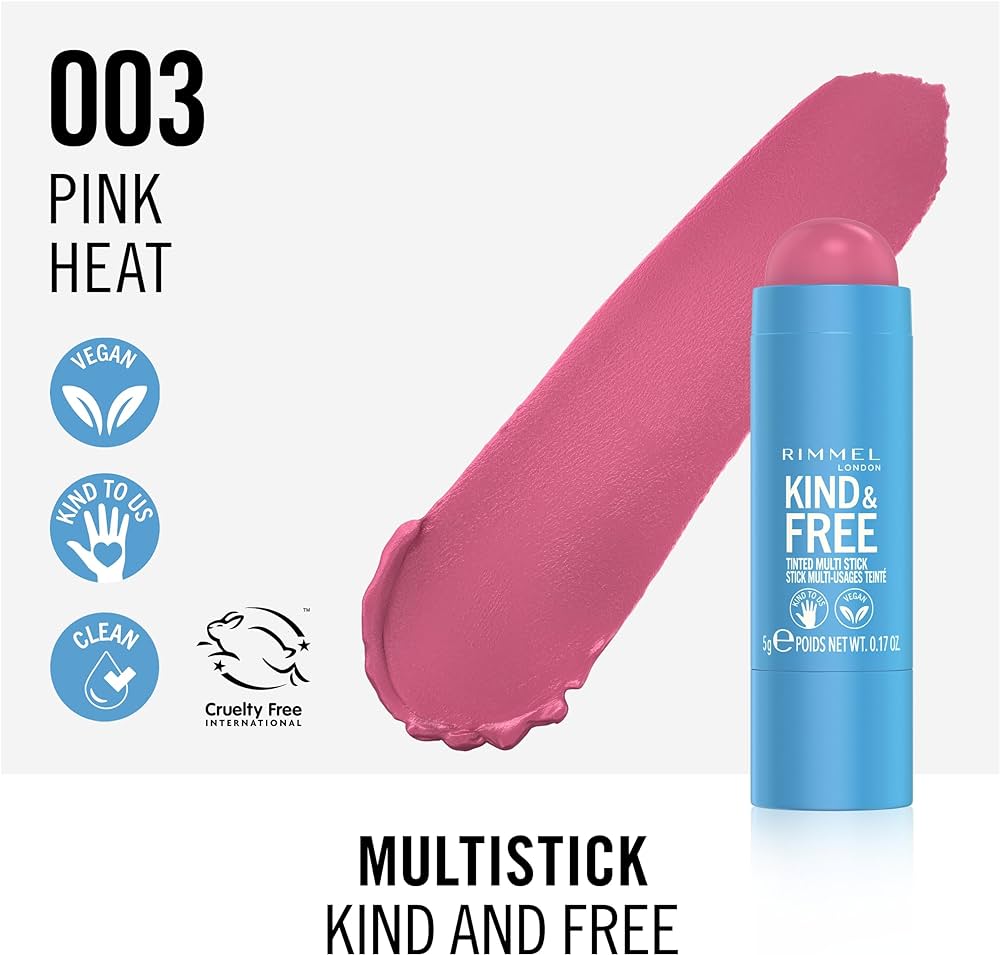 Rimmel | London Kind & Free Multi Stick Pink Heat 003 | Best Price in Pakistan original skincare product Pakistan Main image