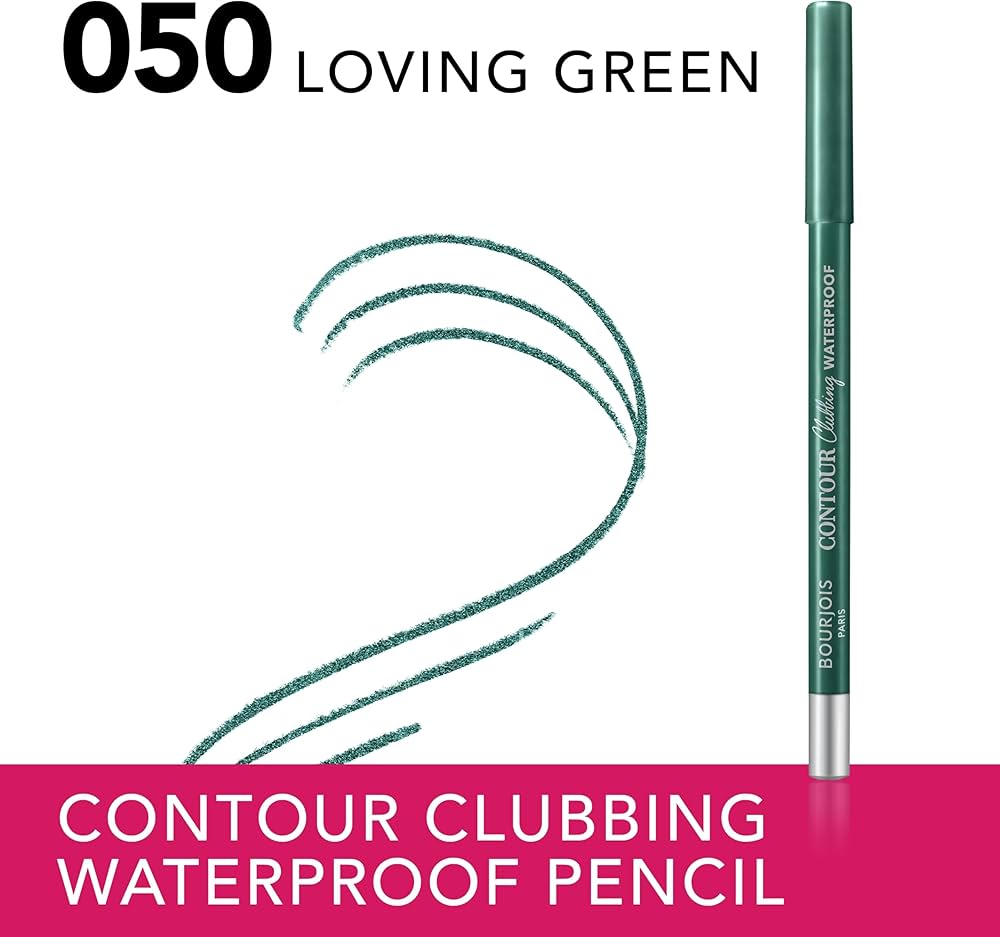 Bourjois | Contour Clubbing Waterproof Eye Pencil | 050 Loving Green | Best Price in Pakistan original skincare product Pakistan مرکزی تصویر