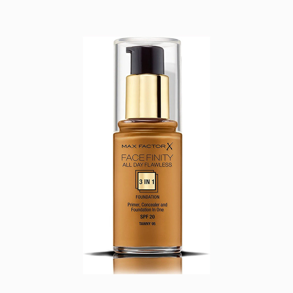 Max Factor | Face Finity All Day Flawless 3-In-1 Foundation | Tawny 95 | Best Price in Pakistan original skincare product Pakistan