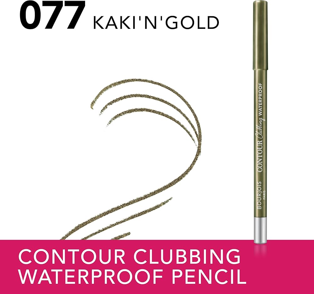 Bourjois | Contour Clubbing Waterproof Eye Pencil | 77 Kaki'N'Gold | Best Price in Pakistan original skincare product Pakistan مرکزی تصویر