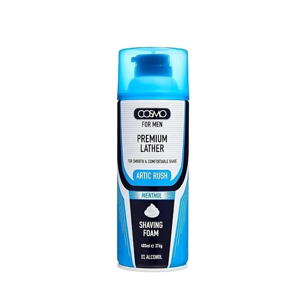 Cosmo Shaving Foam Artic Rush Menthol 400Ml White Dome & Bottom | Best Price in Pakistan original skincare product Pakistan مرکزی تصویر