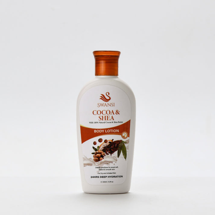 Swansi Cocoa & Shea Body Lotion 200ml | Best Price in Pakistan original skincare product Pakistan مرکزی تصویر
