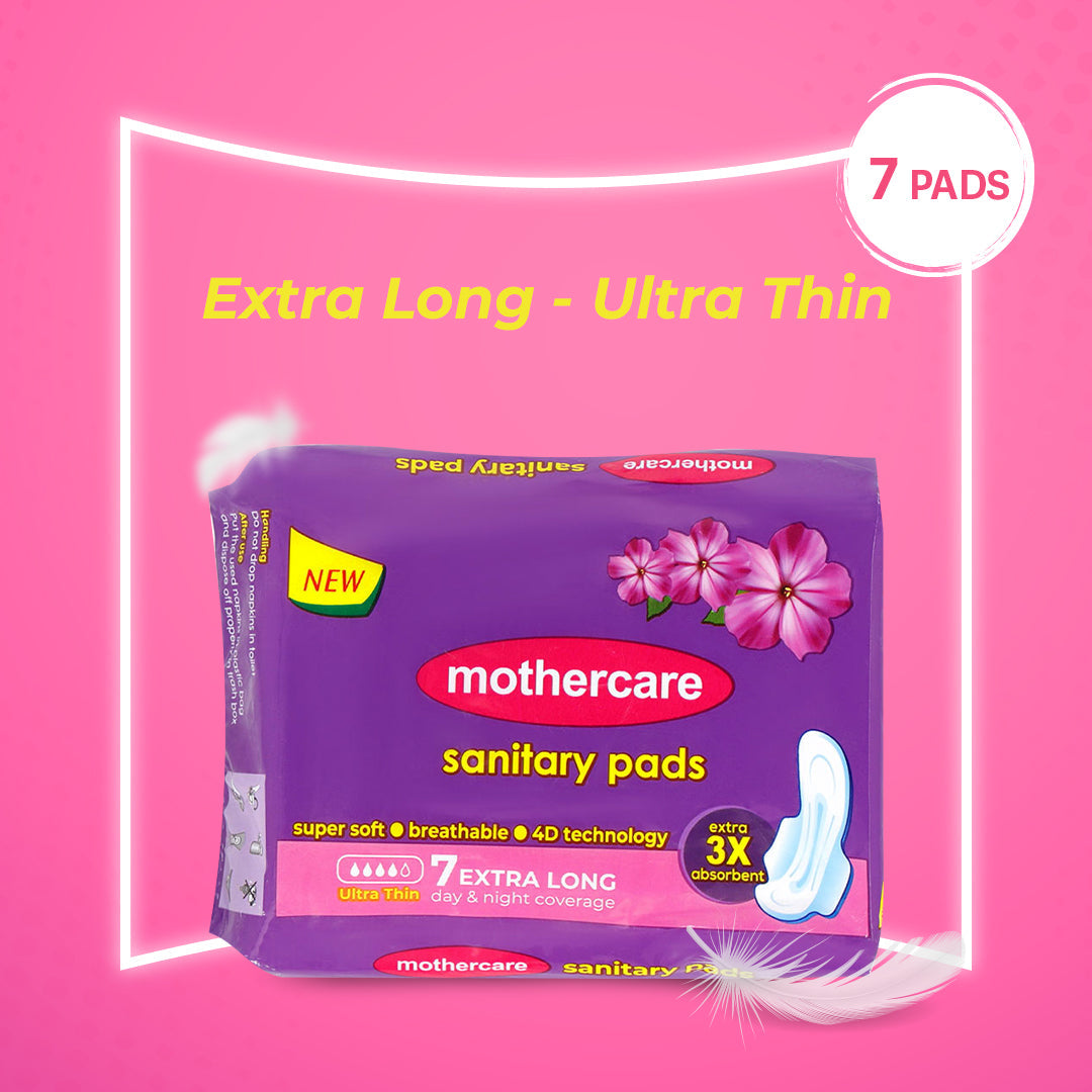 Mothercare | Ultra Thin 7 Extra long Sanitary Pad | Best Price in Pakistan original skincare product Pakistan مرکزی تصویر
