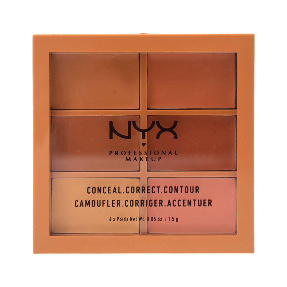 NYX 3C CONCEAL CORRECT CONTOUR PALETTE MEDIUM | Best Price in Pakistan original skincare product Pakistan Main image