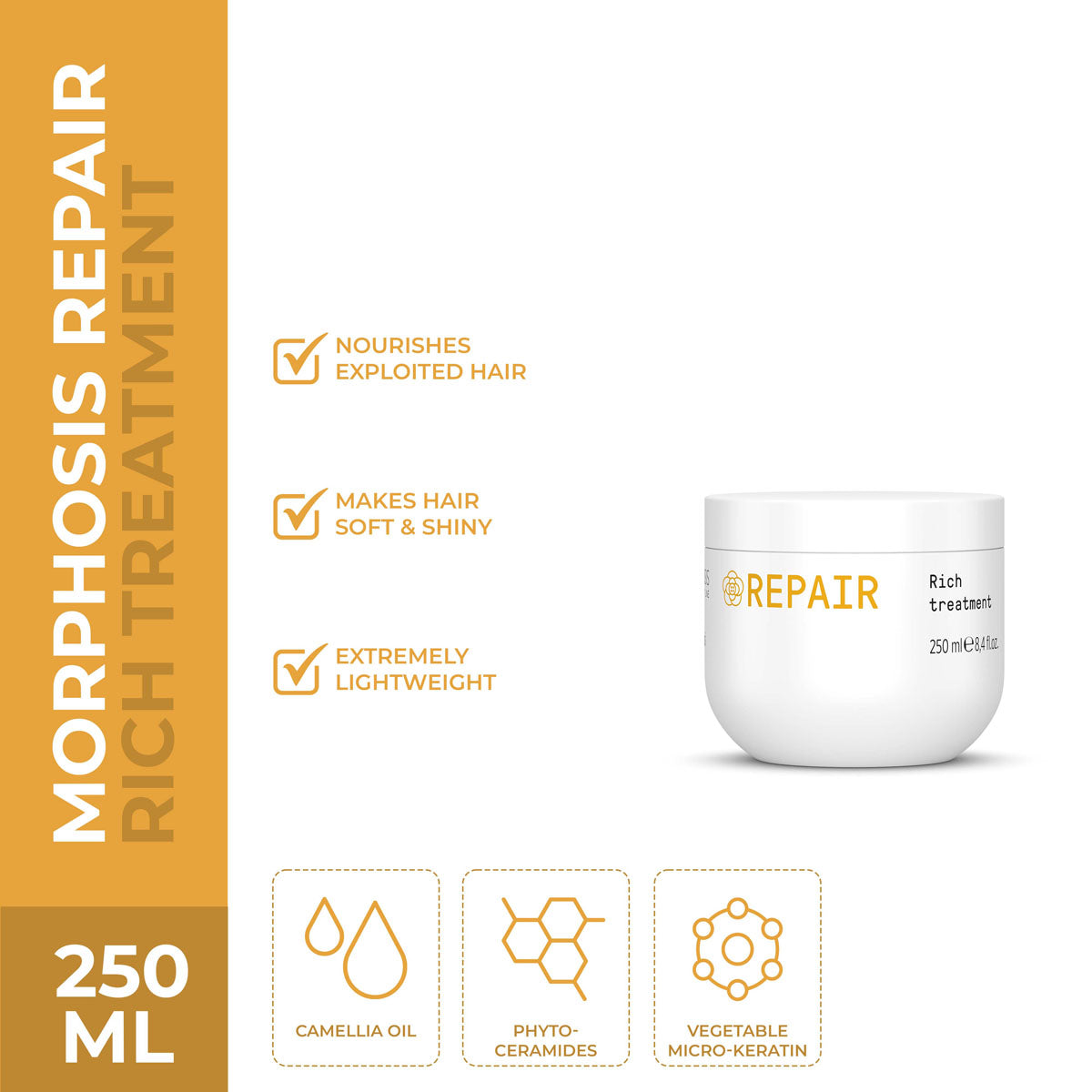 Framesi | Morphosis Repair Rich Treatment Mask | 250ml | Best Price in Pakistan original skincare product Pakistan مرکزی تصویر