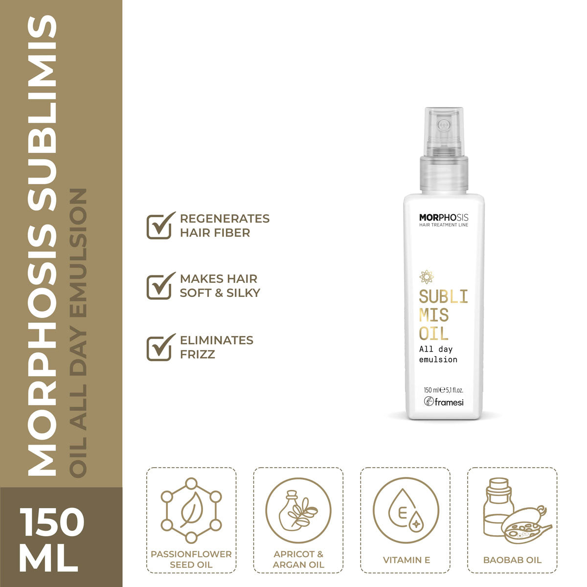 Framesi | Morphosis Sublimis Oil All Day Emulsion | 150ml | Best Price in Pakistan original skincare product Pakistan مرکزی تصویر