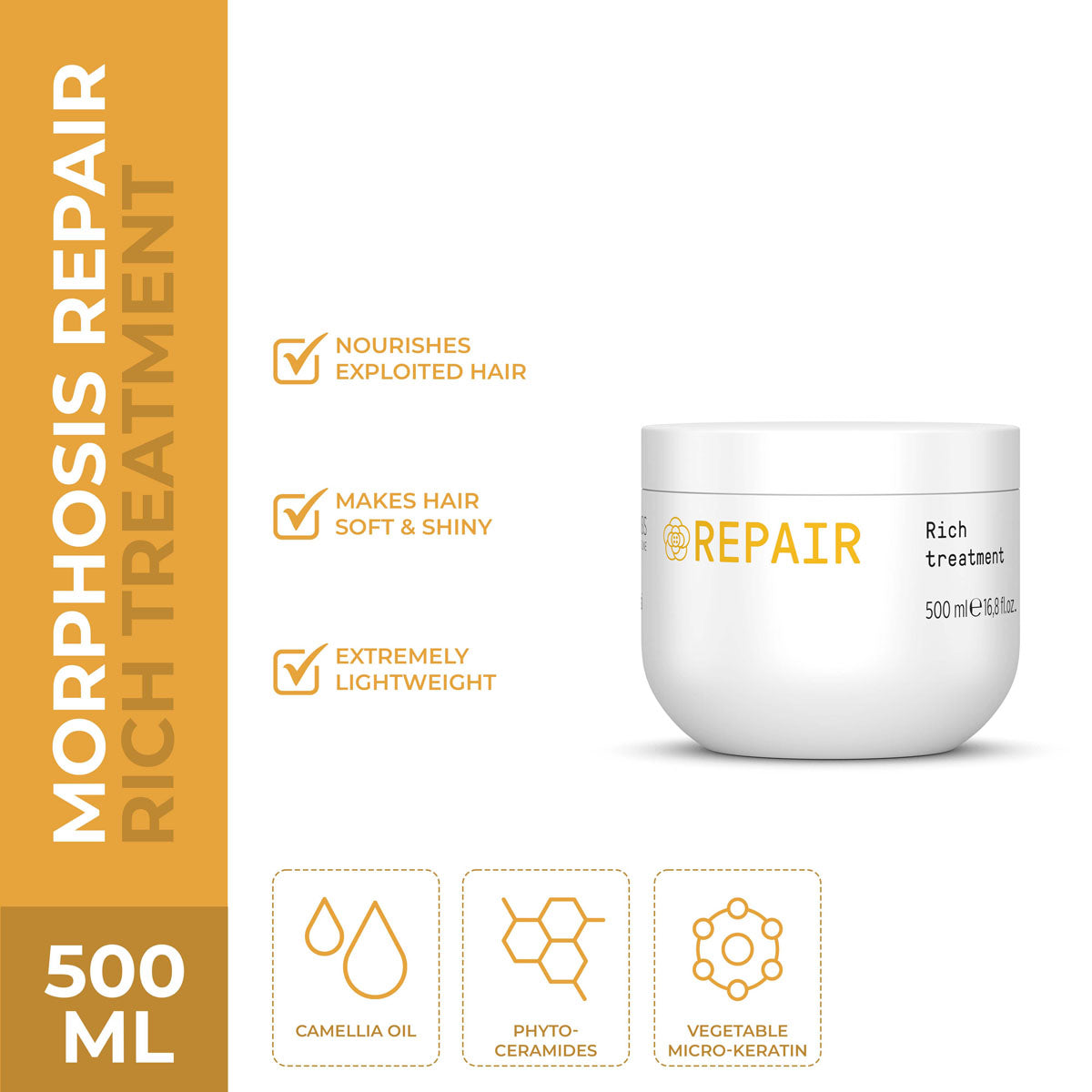 Framesi | Morphosis Repair Rich Treatment Mask | 500ml | Best Price in Pakistan original skincare product Pakistan مرکزی تصویر
