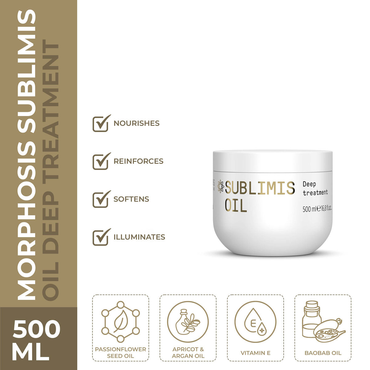 Framesi | Morphosis Sublims Oil Deep Treatment Mask | 500ml | Best Price in Pakistan original skincare product Pakistan