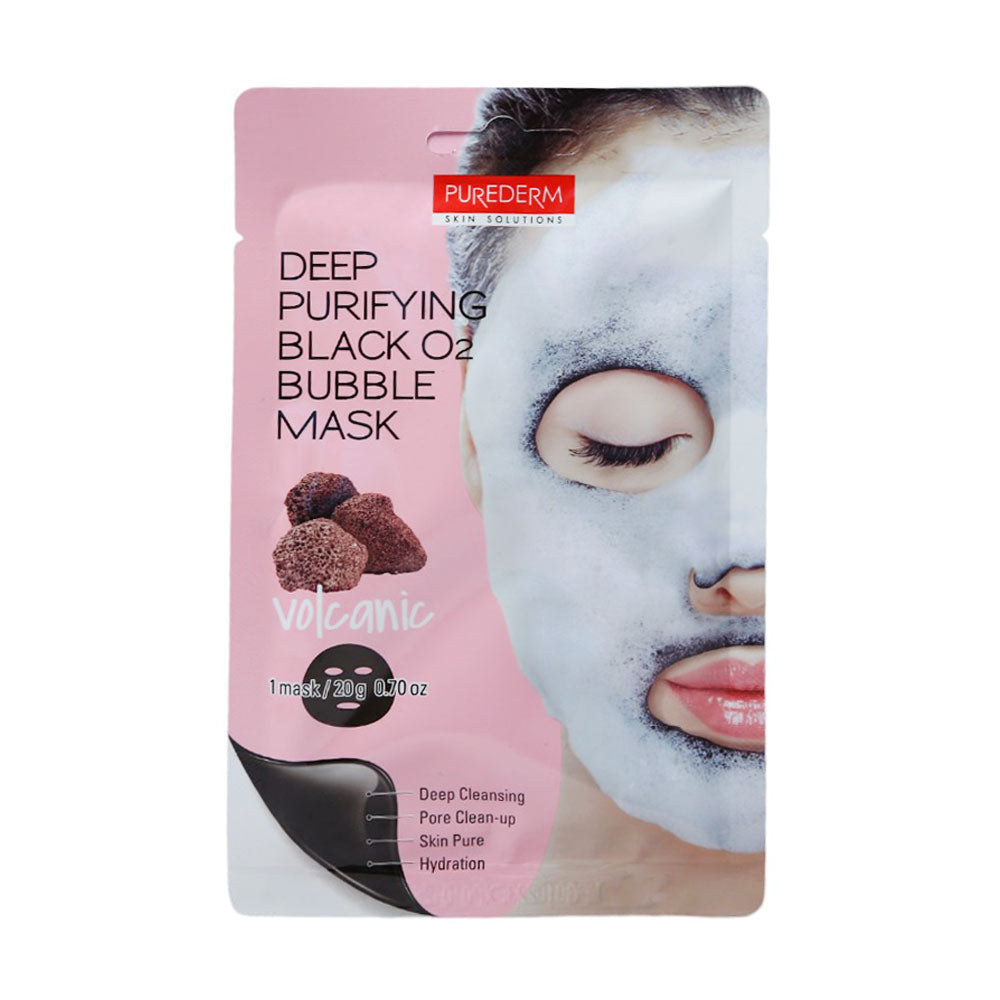 PUREDERM BLACK O2 BUBBLE MASK VOLCANIC ADS371 | Best Price in Pakistan original skincare product Pakistan