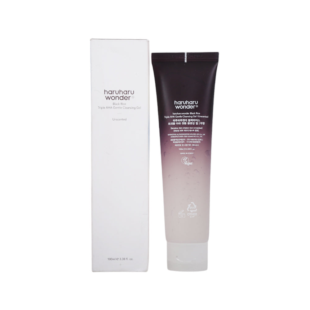 HARU HARU WONDER | BLACK RICETRIPLE AHA GENTLE CLEANSING GEL | Best Price in Pakistan original skincare product Pakistan