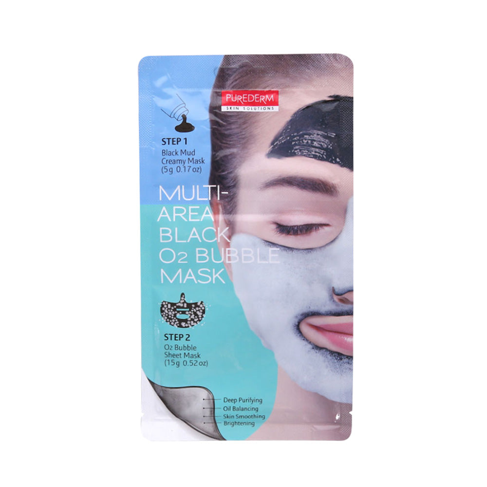 PUREDERM BLACK O2 BUBBLE MASK MULTIAREA ADS388 | Best Price in Pakistan original skincare product Pakistan