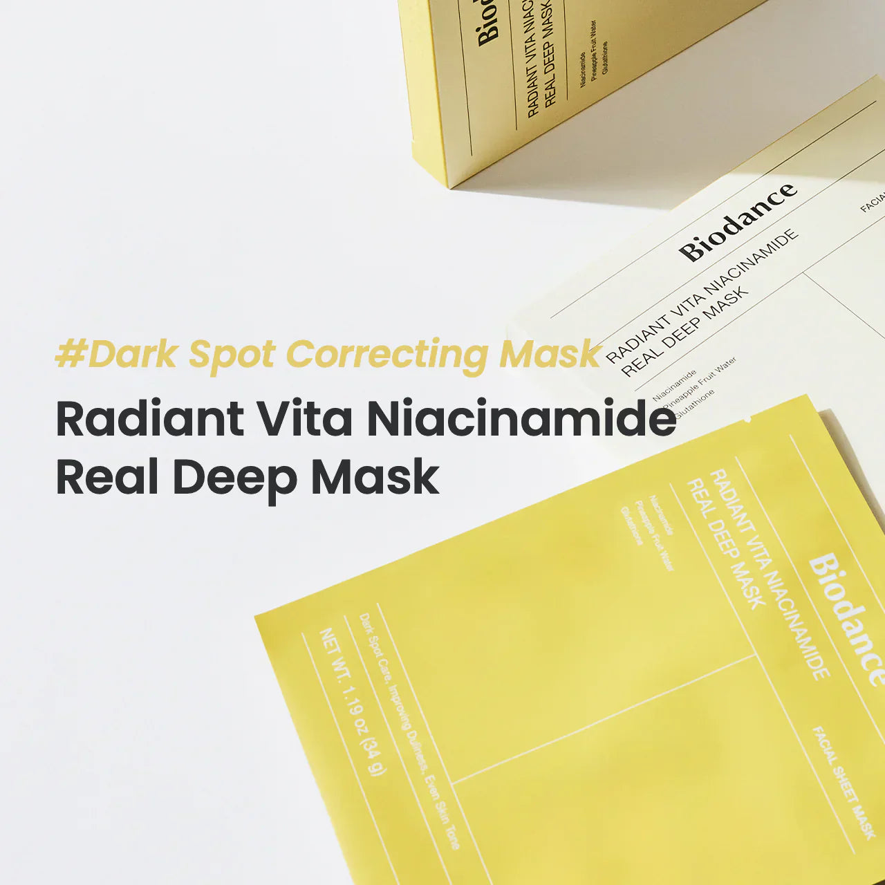 Biodance | Yellow Niacinamide Sheet Mask | Best Price in Pakistan original skincare product Pakistan