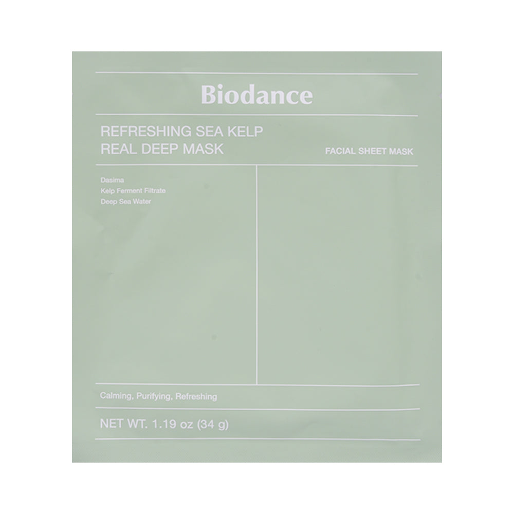 BIODANCE REFRESHING SEA KELP DEEP SHEET MASK 34G | Best Price in Pakistan original skincare product Pakistan مرکزی تصویر