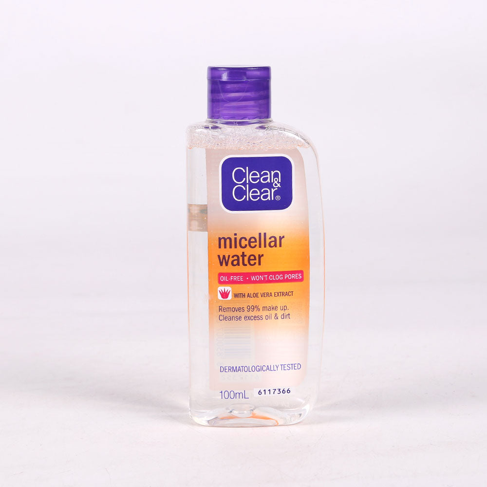 CLEAN & CLEAR MICELLAR WATER WITH ALOE VERA 100 ML | Best Price in Pakistan original skincare product Pakistan