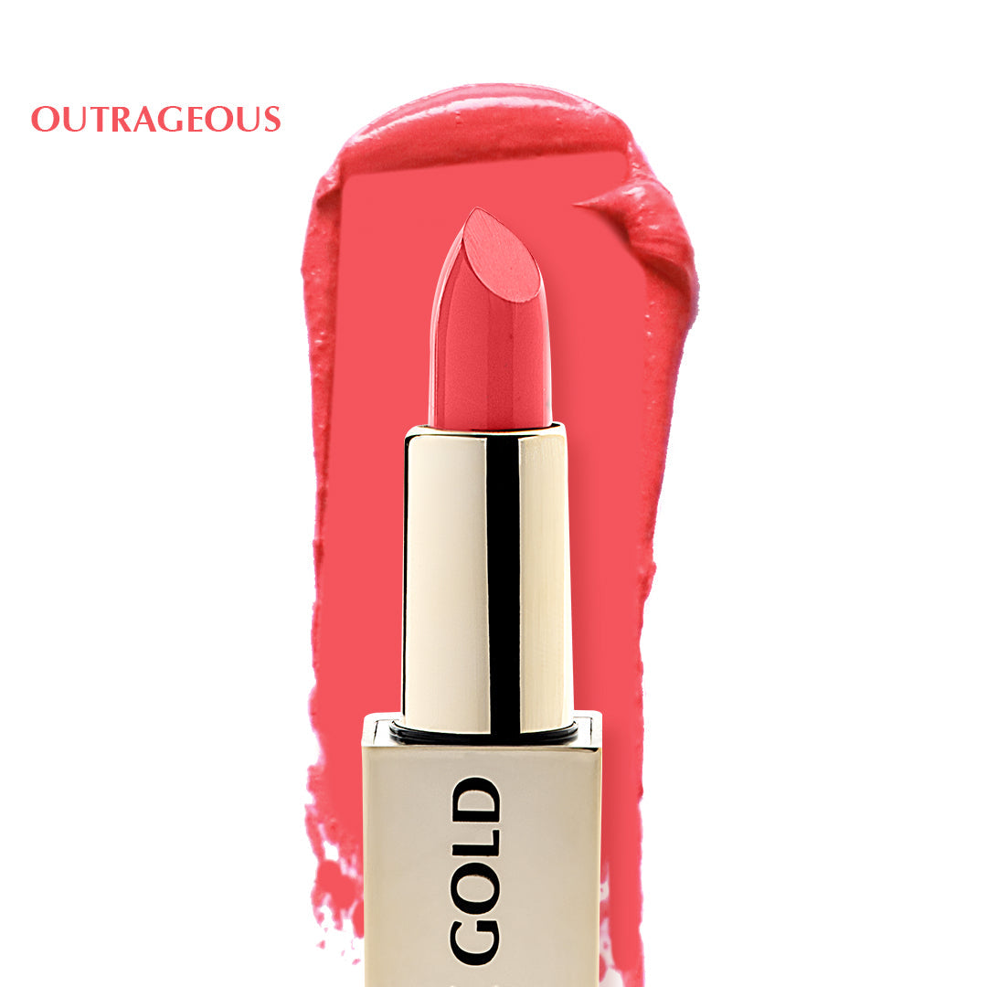 BBA By Suleman | 24K Gold & Roses V.02 Lustre Lipstick | Outrageous | Best Price in Pakistan original skincare product Pakistan