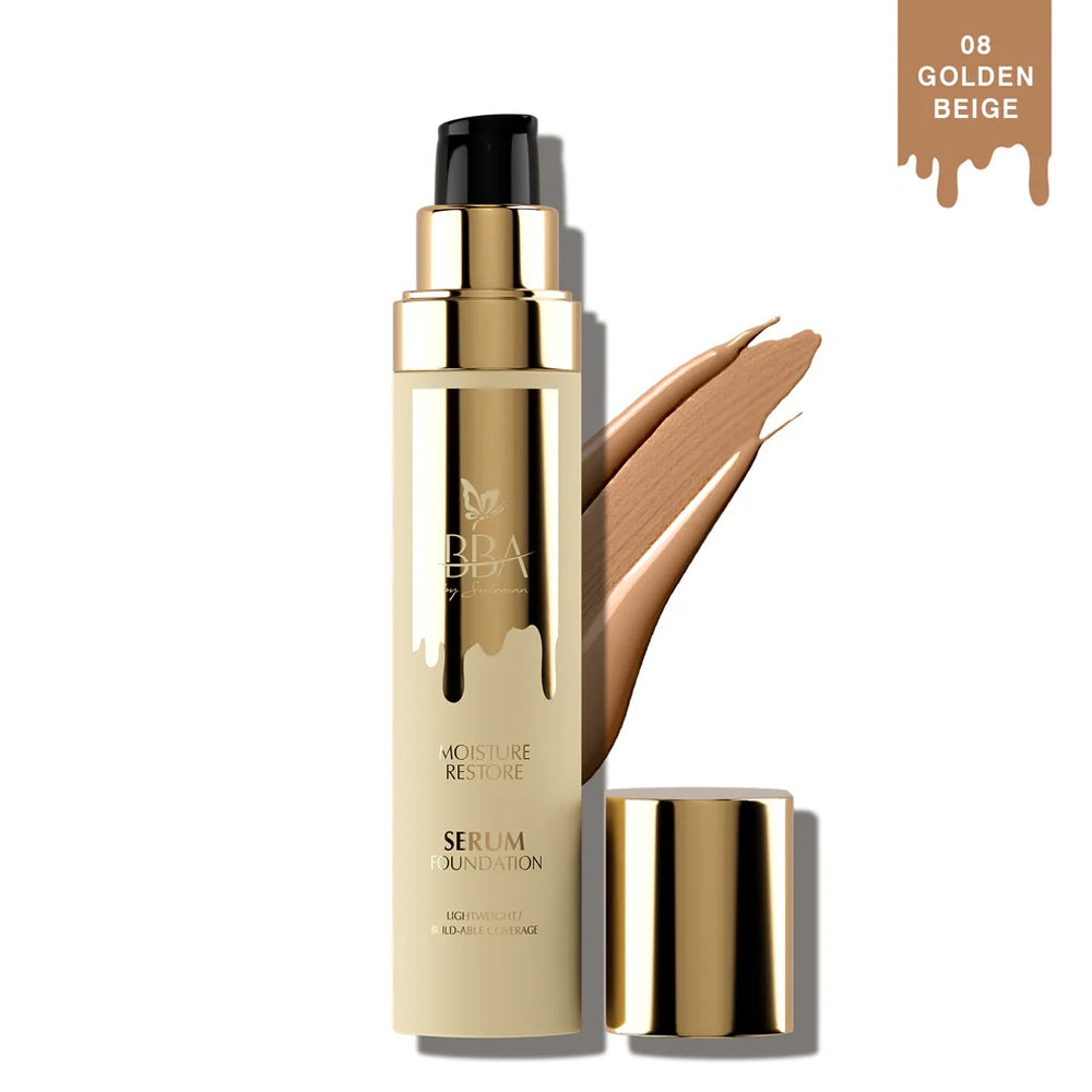 BBA MOISTURE RESTORE SERUM FOUNDATION 08 GOLDEN BEIGE 30ML | Best Price in Pakistan original skincare product Pakistan Main image